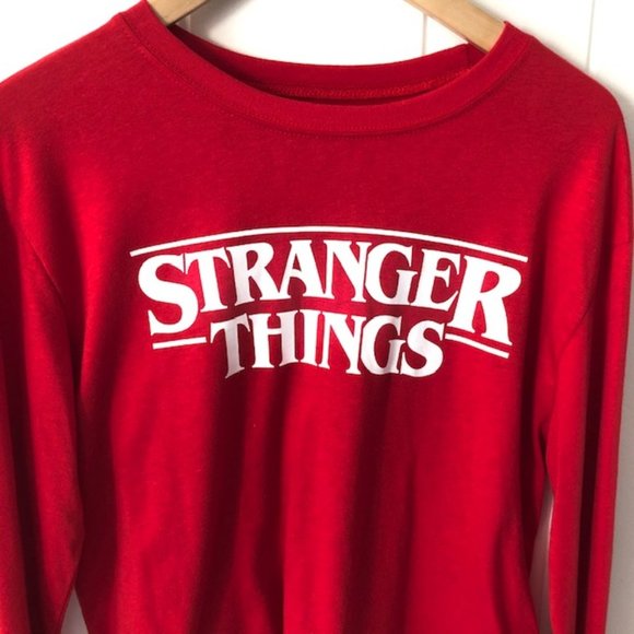 Stranger Things Long Sleeve Red T-Shirt - Picture 8 of 9